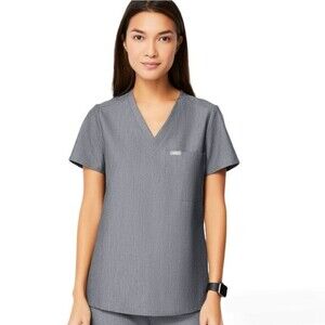 Figs Catarina Gray One Pocket Scrub Top